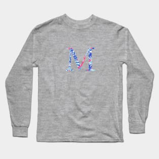 Mu Tropical Letter Long Sleeve T-Shirt